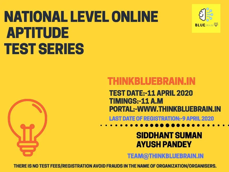 First aptitude we organised during COVID